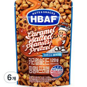 바프 넛츠앤스낵스 카라멜 솔티드 땅콩앤프레첼 6개