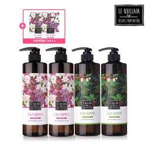 르퀼라야 스칼프 샴푸 대용량 810ml * 4통 + 체험분 7ml 2매