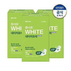 화이트 네이처포레 생리대 맥시 슬림 날개형 대형 28개입 x 3개