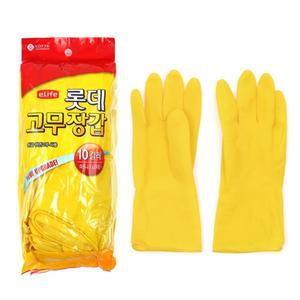 (이라이프) 미니 고무장갑 10켤레 (L) (옐로우)/주방/설거지/라텍스/방수/글러브/부엌/청소/설겆이/다용도