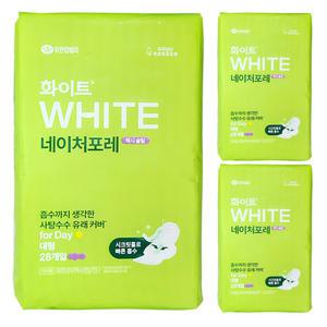 화이트 네이처포레 맥시슬림 날개 생리대 대형 84매