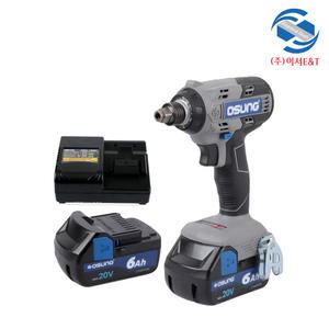 OSC 오성 20V MAX BLDC모터 충전 임팩트 드라이버 렌치 6.0Ah세트 OCW-2051XL 60C (고속충전기세트)