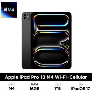 Apple 아이패드 프로 13 7세대 M4 WiFi + 셀룰러 1TB 스페이스 블랙 (MVXW3KH/A)_SS