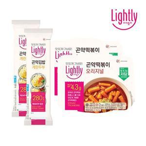[NS홈쇼핑]라이틀리 곤약 떡볶이 300g x 2개 + 곤약김밥 220g 2개[34827312]