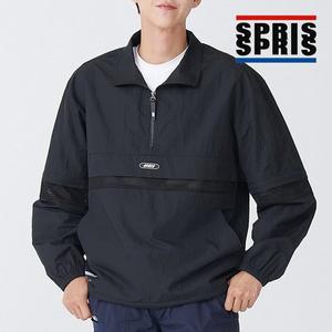 [기타][스프리스] 남성 쿨링 바람막이 아노락 점퍼_블랙