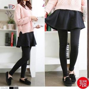 [BZJL9206_4C]SUU8048 밍크퍼3부후레아 레깅스 쫄바지 밍
