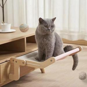 [BZFHGLKL_51CM]고양이 원목 창문해먹 창문해먹