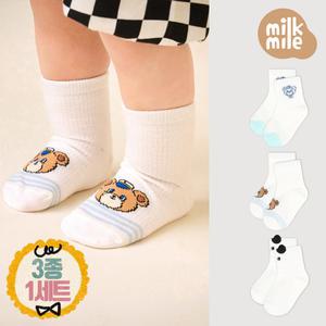 [밀크마일] 메쉬스마일양말(3종세트)