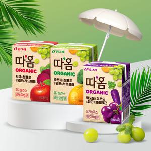 빙그레 따옴 유기농주스 120ml 24팩 사과 / 오렌지 / 적포도