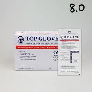 수술용글러브 50조 (TOP) 멸균 8.0 파우더프리 일회용