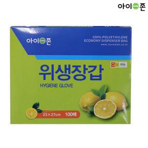 아이존 위생장갑 100매/비닐 일회용 크린 장갑 캠핑용