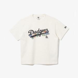 [갤러리아] [뉴에라키즈] MLB LA 다저스 플라워 스크립트 티셔츠 오프 화이트 (14681164)