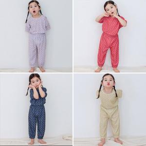국내생산 자체제작미니꽃플리츠 상하세트 국내산 유아동 데일리 키즈꽃플리츠 상하세트