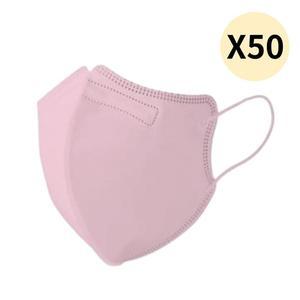 숨편한하루 새부리형 마스크 대형 베이비 핑크 5P X10