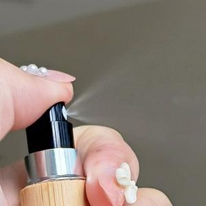 목재 향수 무화기 휴대용 액체 용기 화장품 여행용 미니 스프레이 대나무 빈 리필 병 5 ml