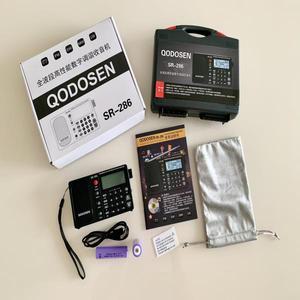 기존 QODOSEN SR-286 FM/LW/MW/SW 단파 라디오 수신기 18650 배터리 ntenna 감쇠기/스위치 AMP + BOX
