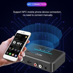 KEBIDU NFC 5.0 블루투스 수신기 A2DP AUX 3.5mm RCA 잭 USB 스마트 재생 스테레오 오디오 무선 어댑터 (차