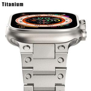 애플 워치용 티타늄 메탈 스트랩 49mm 밴드 아이워치 시리즈 울트라 8 7 45mm 41mm 6 se 5 4 44mm 42mm 3 2