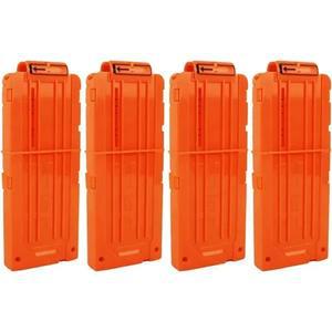 Nerf N-Strike Elite Blaster용 탄창 클립,  재장전 주황색, 4 팩, 12 다트