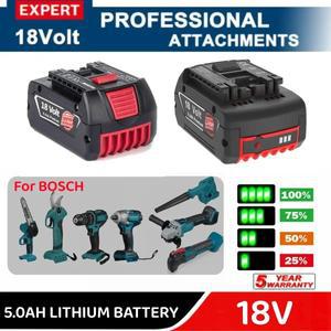 BOSCH 18V 5.0Ah 고성능 리튬 이온 배터리 GBA 18v 4.0/6.0 Ah Professional GSR GSB BAT609 충전식