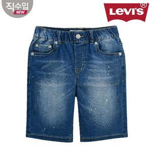 [리바이스 키즈] 쿨 앤 드라이 페인팅 청 반바지L VOM11QPT02 (키즈)