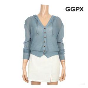 [GGPX]후드 시스루 썸머 니트 가디건 (GNHKGA77F)