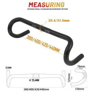 UNO 초경량 드롭 바 핸들 도로 자전거 25.4/31.8mm 구부러진 360/380/400/420/440mm 액세서리