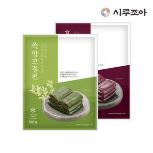 [시루조아] 굳지않는 쑥+흑미 앙금 절편 떡 1.2kg