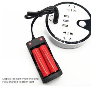 듀얼 슬롯 USB 배터리 스마트 충전기 18650 26650 16340 14500 범용 리튬 이온 3.7V 충전식 2