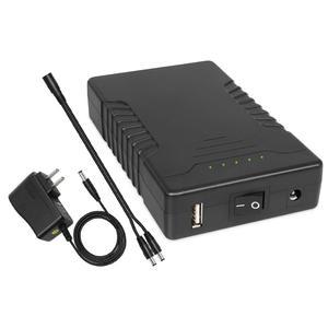 TalentCell 충전식 12V 6000mAh/5V 12000mAh 출력 LED 스트립/ 카메라/망원경/모뎀 등을 위한 이온 배터리 팩, 12 6V 충전기가 장착된 휴대용 파워 뱅크, 블랙