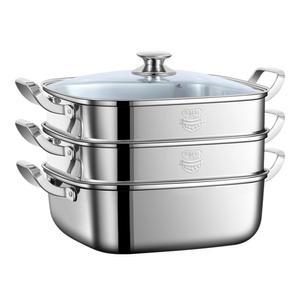 밥솥 찜기 스테인레스 다층 스텐 사각 스텐찜솥 미니찜기 3단 찜솥