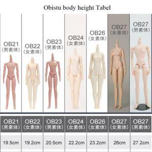 obitsu 22 바디 ob24 BUST S M L Blythe 인형 1/6 액세서리