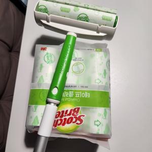3M 돌돌이 테이프 클리너 대형 롱핸들+리필 7개 롤크리너 돌돌이밀대 바닥청소 거실청소 스카치브라이트