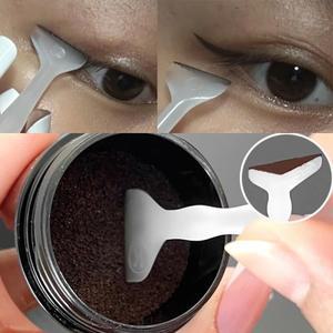 블랙 다크 브라운 아이라이너 스탬프 DIY 익스텐션 방수 도장 오래 지속되는 빠른 건조 눈 메이크업 템플릿