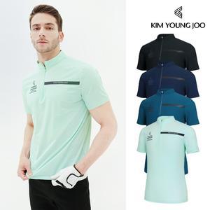김영주 [최초가 189,000원] 남성 골프 나일론 트리코트 냉감 샤모니 집업 티셔츠691285