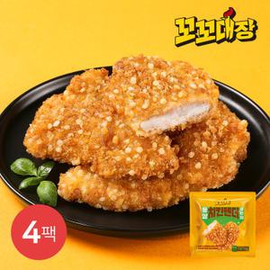 [소비기한 25.08.28][꼬꼬대장] 통살 크런치 치킨텐더 500g 4팩