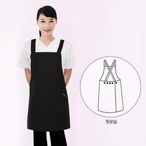 HBLN 단추여밈 미니 앞치마 LN6089 블랙