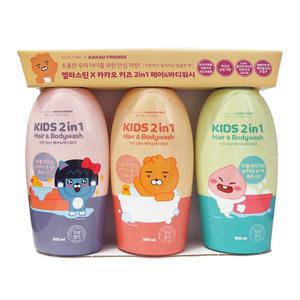 엘라스틴 카카오 키즈 샴푸 2in1 헤어 바디워시 500mlx3입