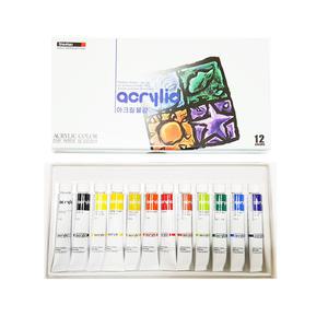 국산 신한 아크릴 12색 칼라 그림 미술 수채화 미술 물감 스타트 7.5ml 세트 용품