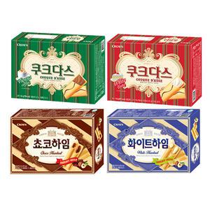 크라운 쵸코하임 284g+화이트하임 284g+쿠크다스 화이트토르테 288g+비엔나커피 288g[총4개]