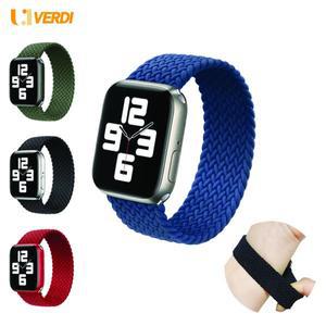 [기타]VERDI 애플워치 스판 나일론 짜임 고무줄 스트랩 솔로루프 밴드 페브릭 Apple SE 6 5 4 38 40 42 ...