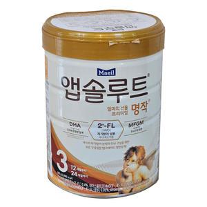 리뉴얼 앱솔루트 명작 2FL분유 3단계 800g 3캔