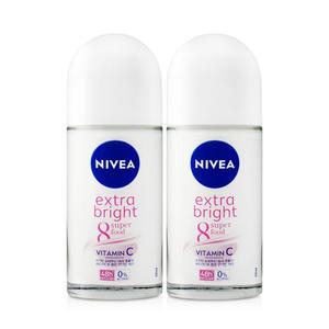 니베아 데오드란트 롤온 엑스트라 브라이트 50ml 2개