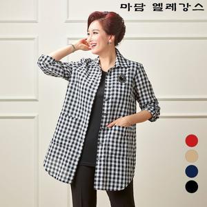 110사이즈) 시어서커 체크 셔츠형 재킷 K211JK02
