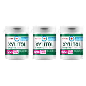 롯데웰푸드 자일리톨 오리지널 용기, 100g, 3개