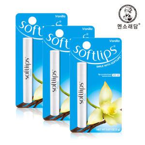 멘소래담 소프트립스 바닐라 립밤 2g x3개