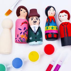 마타바 내가만든 세계문화 목각인형만들기 diy 키트(10인)kit+체험활동지/인구감소/다문화/걱정 다양성의날