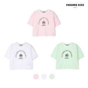 [보리보리/레노마 키즈]여아크롭그래픽티셔츠(R2425T180)