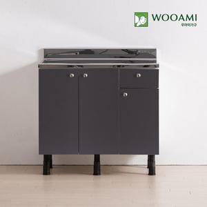 [우아미]싱크대 900 서랍형 스텐 조리대 11colors 완제품