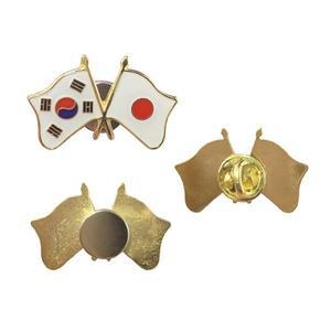 로고마크 세계각국의 국기교차 뱃지(한국-일본)